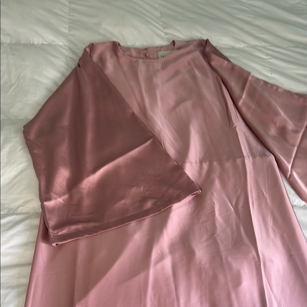 Elegant Pink Satin Dress